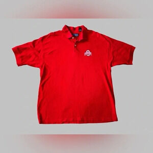 Vintage Ohio State Buckeyes Crable Sportswear Polo T Shirt Men Size XL